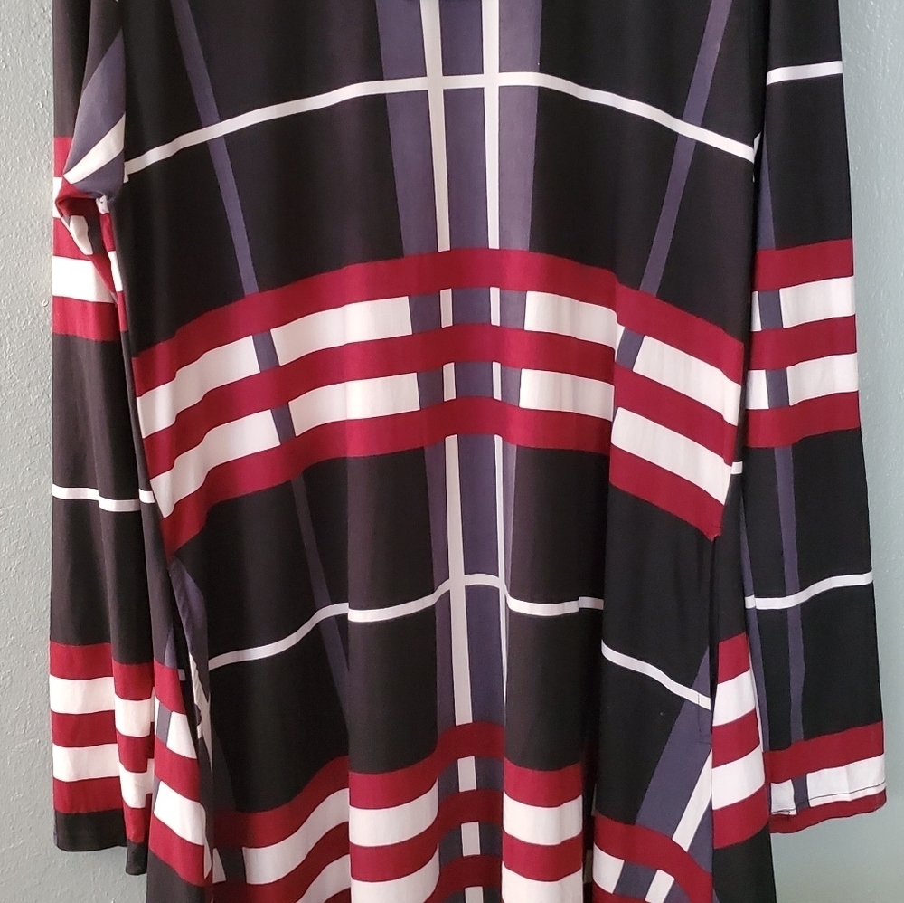 Printed Pocket Swing Tunic Dress